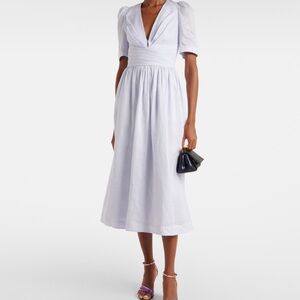 Zimmermann Light Blue Linen Midi Dress, size 1, MSRP $775